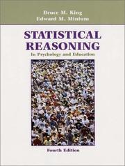 Cover of: Statistical reasoning in psychology and education by Bruce M. King