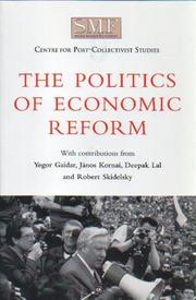 Cover of: The Politics of Economic Reform (Social Market Foundation Paper)