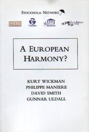 Cover of: A European Harmony?