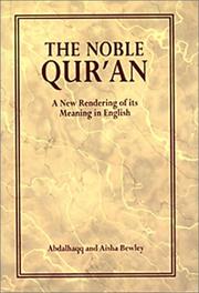 Cover of: The Noble Qur'an by Abdalhaqq Bewley, Aisha Bewley