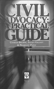 Civil advocacy by Jacqui Gilliatt, Charles Bourne, Prashant Popat, C. Bourne, Jacqueline Gilliatt