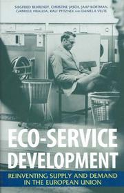Cover of: Eco-Service Development by Siegfried Behrendt, Jaap Kortman, Christine Jasch, Gabriele Hrauda, Ralf Pfitzner