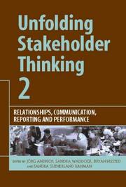 Cover of: Unfolding Stakeholder Thinking 2 | Sandra Waddock