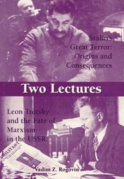 Cover of: Two Lectures: Stalin's Great Terror: Origins and Consequences by Vadim Z. Rogovin