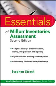 Essentials of Millon Inventories Assessment by Stephen Strack