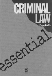 Cover of: Essential Australian Criminal Law