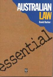 Cover of: Essential Australian Law