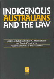Cover of: Indigenous Australians by Hinton, Martin Hinton, Elliot Johnson, Daryle Rigney