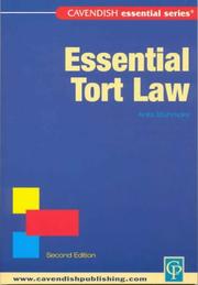 Essential tort law by Anita Stuhmcke