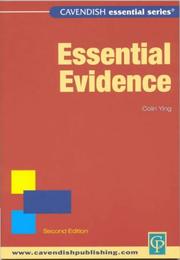 Cover of: Essential Evidence (Essential) by Colin Ying, David Barker