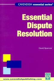 Cover of: Australian Essential Dispute Resolution (Australian Essentials)