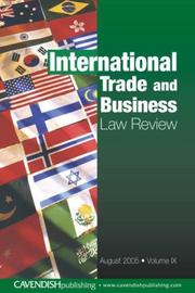 Cover of: International Trade & Business Law Review Vol IX