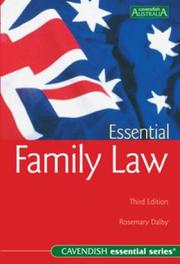 Australian Essential Family Law 3/e by Rosemary Dalby
