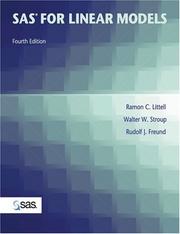 Cover of: SAS for linear models