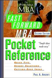 Cover of: The fast forward MBA pocket reference by Paul A. Argenti