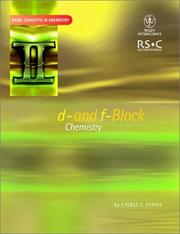 Cover of: d- and f- Block Chemistry (Basic Concepts In Chemistry) by Chris J. Jones