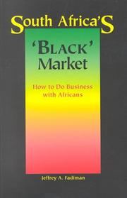 Cover of: South Africa's 'Black' Market: How to Do Business With Africans