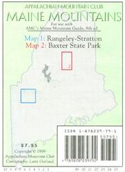 Cover of: Rangely--Stratton/Baxter Park--Katahdin (T): Maine Mountain Guide Map