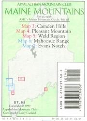 Cover of: Camden/Pleasant/Weld--Mahoosucs/Evans Notch: Maine Mountain Guide Map