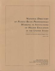 Cover of: National Directory of Puerto Rican Professionals Working in Institutions of Higher Education in the U.S.