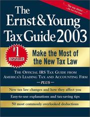 Cover of: The Ernst & Young Tax Guide 2003