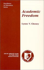 Cover of: Academic Freedom by Cheney, Lynne V.
