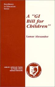 Cover of: A GI Bill for Children (Excellence in Education Series)
