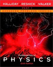 Cover of: Fundamentals of Physics, Part 1, Chapters 1 - 12, Enhanced Problems Version by David Halliday, Robert Resnick