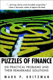 Cover of: Puzzles of Finance by Mark P. Kritzman, Mark P. Kritzman