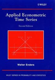 Cover of: Applied Econometric Time Series by Walter Enders