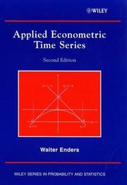 Cover of: Applied Econometric Time Series