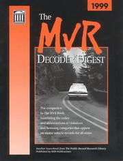 Cover of: The Mvr Decoder Digest 1998 (MVR Decoder Digest) by Michael L. Sankey