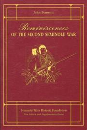 Cover of: Reminiscences of the Second Seminole War | John Bemrose