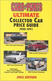 Ultimate Collector Car Price Guide 1900-1990, 6th Ed by Parts