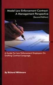 Cover of: Model Law Enforcement Contract A Management Perspective