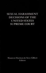 Cover of: Sexual Harassment Decisions of the United States Supreme Court