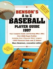 Cover of: A to Z Baseball Player Guide, 1997 (Benson