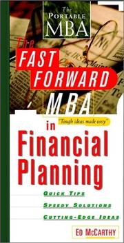 Cover of: The fast forward MBA in financial planning by Ed McCarthy