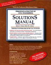 Cover of: Solutions Manual: Principles & Practice of Civil Engineering