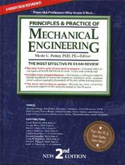 Cover of: Principles & Practice of Mechanical Engineering: The Most Efficient and Authoritative Review Book for the PE License Exam (2nd Ed)