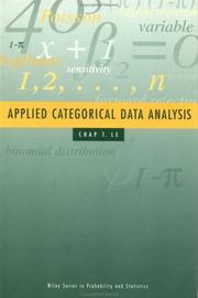 Cover of: Applied categorical data analysis