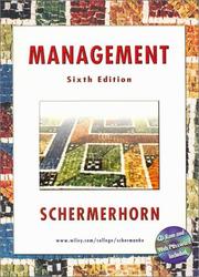 Cover of: Management by John R., Jr. Schermerhorn
