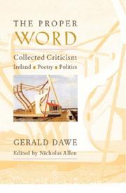Cover of: The Proper Word by Gerald Dawe