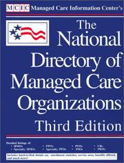 Cover of: The National Directory of Managed Care Organizations (3rd Edition)