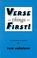 Cover of: Verse Things First!