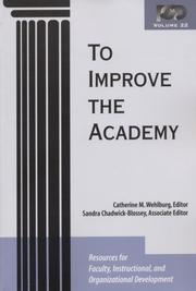 Cover of: To Improve the Academy: Resources for Faculty, Instructional, and Organizational Development, Volume 22 (JB - Anker Series)