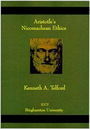 Cover of: Aristotle's Nicomachean ethics by Kenneth A. Telford , Aristotle