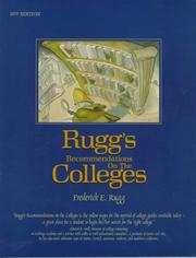 Cover of: Rugg's Recommendations on the Colleges 1998 (15th ed)