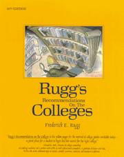 Cover of: Rugg's Recommendations on the Colleges (16th Ed) (16th Edition)
