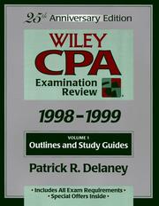 Cover of: Wiley Cpa Examination Review, 1998-1999: Outlines and Study Guides (25th Edition. Vol 1 of a 2 Vol Set)